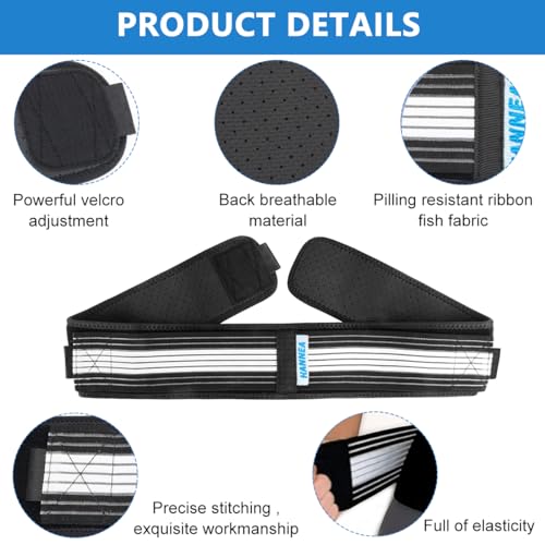HANNEA® Sacroiliac SI Joint Hip Belt Lower Back Support Brace for Men and Women Hip Braces Pain Pelvic Trochanter Regular L140x9 2 PCS HANNEA® Sacroiliac SI Joint Hip Belt Lower Back Support Brace for Men and Women Hip Braces Pain Pelvic Trochanter Regular L140x9 2 PCS